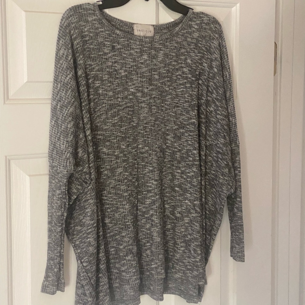 Grey Oversized Top From Vestique